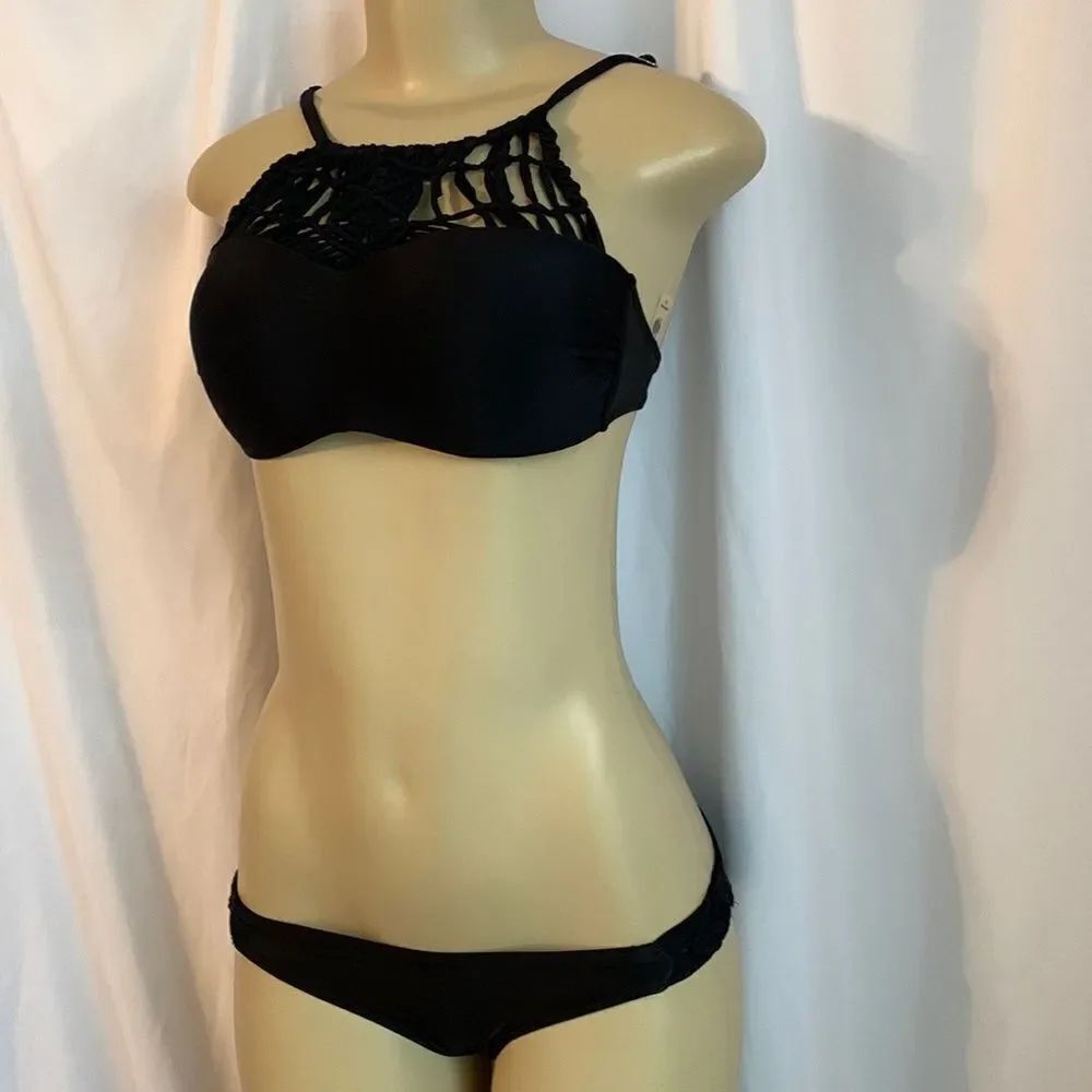 Designer Bikini Swimsuit swimwear S black